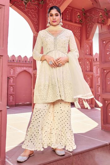 Georgette Semi Stitched Sharara Suit SS05350091