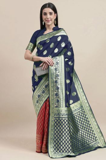 Kanjivaram Silk Woven Work Casual Wear Saree SR03231736