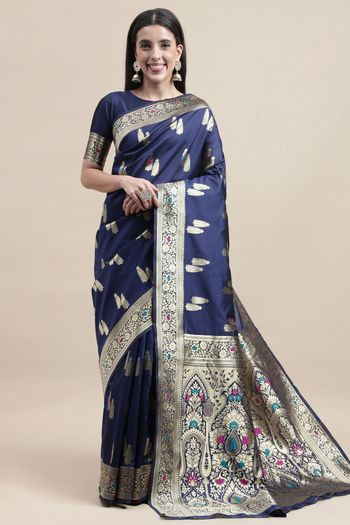 Kanjivaram Silk Woven Work Casual Wear Saree SR03231745