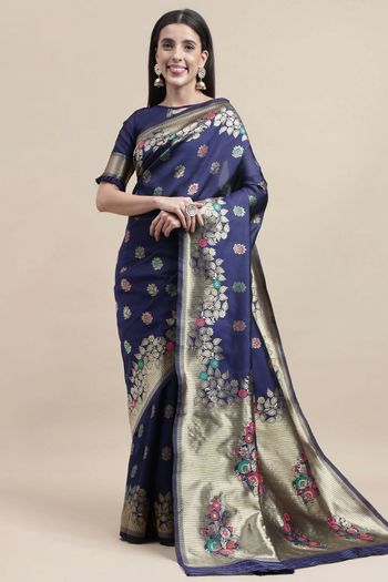 Kanjivaram Silk Woven Work Casual Wear Saree SR03231747