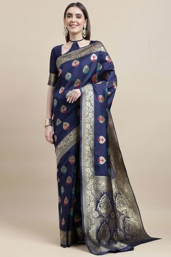 Kanjivaram Silk Woven Work Casual Wear Saree SR03231753