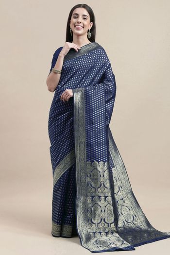 Kanjivaram Silk Woven Work Casual Wear Saree SR03231757