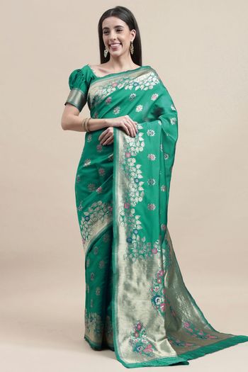 Kanjivaram Silk Woven Work Casual Wear Saree SR03231749