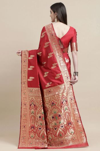 Kanjivaram Silk Woven Work Casual Wear Saree SR03231746