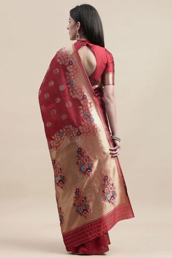 Kanjivaram Silk Woven Work Casual Wear Saree SR03231748