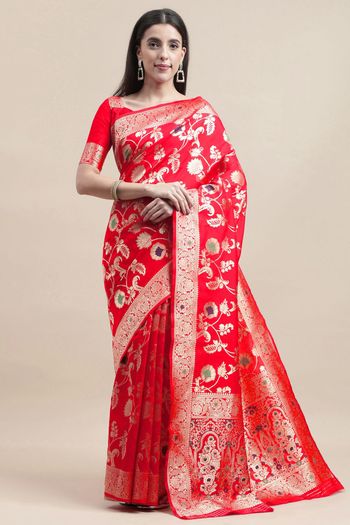 Kanjivaram Silk Woven Work Casual Wear Saree SR03231751