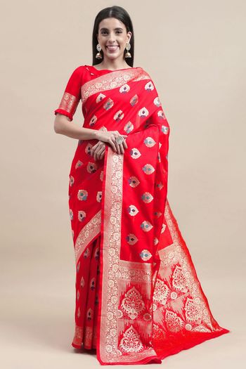 Kanjivaram Silk Woven Work Casual Wear Saree SR03231754