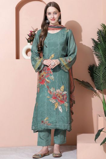 Muslin Semi Stitched Pant Style Suit SM04580702