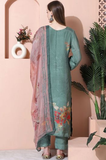 Muslin Semi Stitched Pant Style Suit SM04580702