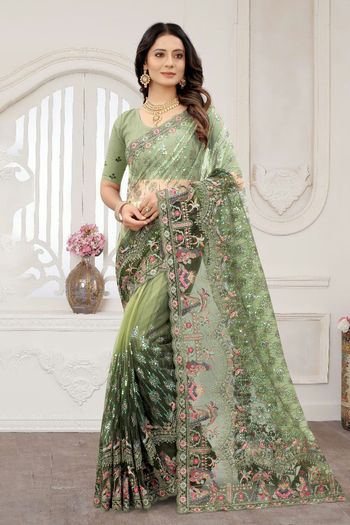 Net Designer Saree SR01541246