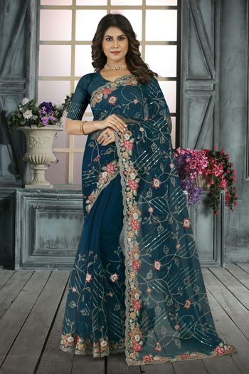 Net Designer Saree SR01541295