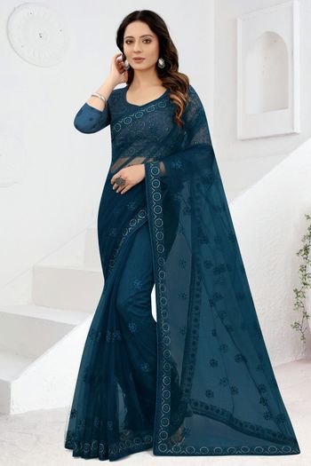 Net Designer Saree SR01541363