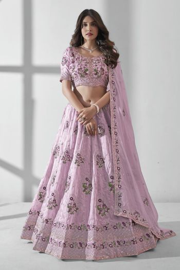 Net Embroidery Lehenga Choli LD03880536