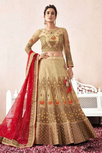 Net Embroidery Lehenga Choli LD03880520