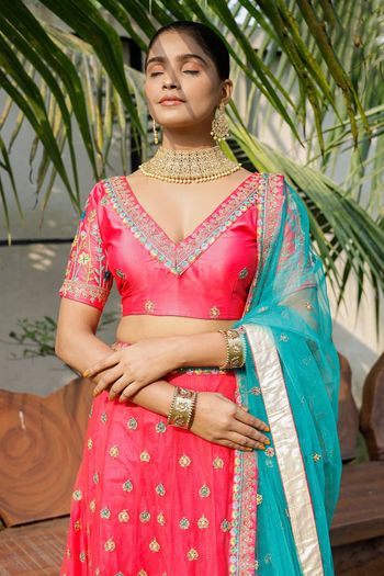 Net Embroidery Lehenga Choli LD03880516