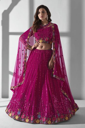 Net Embroidery Lehenga Choli LD03880535