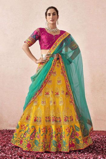 Net Embroidery Lehenga Choli LD03880521