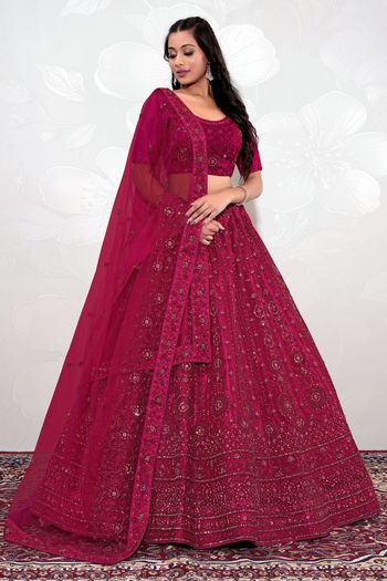 Net Semi Stitched Embroidery Lehenga Choli LD02290932