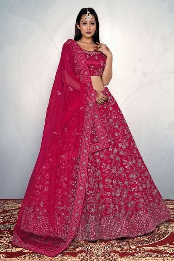 Net Semi Stitched Embroidery Lehenga Choli LD02290936