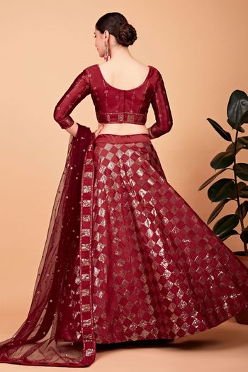 Silk Embroidery Lehenga Choli LD03880570