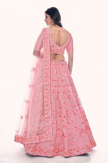 Soft Net Embroidery Lehenga Choli LD04901159