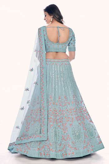 Soft Net Embroidery Lehenga Choli LD04901158