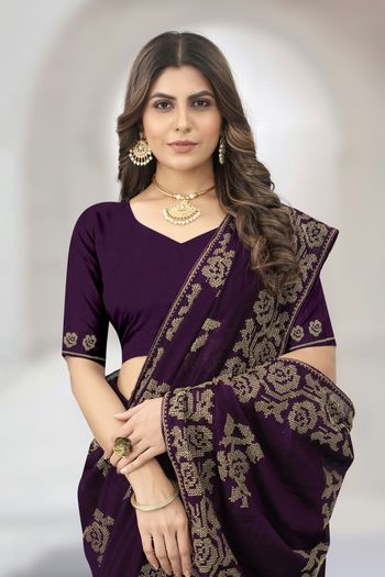 Vichitra Silk Designer Saree SR01541262