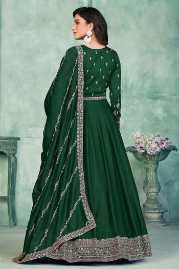 Art Silk Semi Stitched Anarkali Suit SM01640383