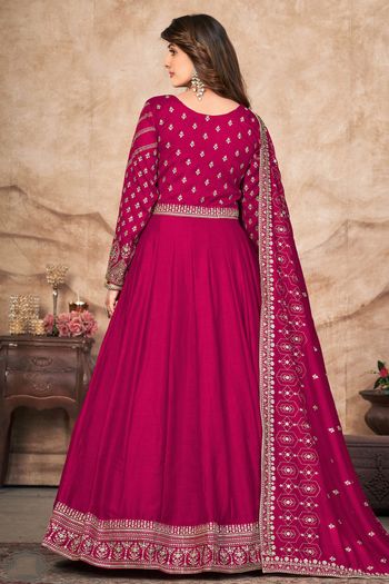 Art Silk Semi Stitched Anarkali Suit SM01640397