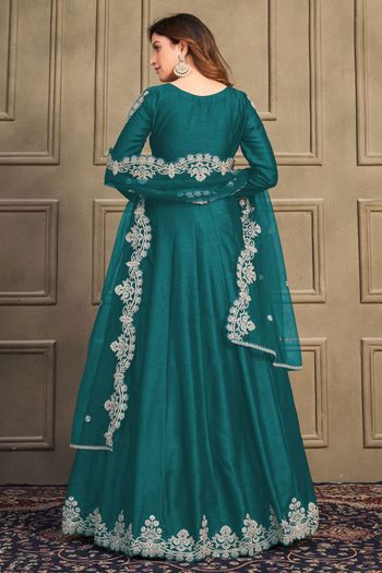 Art Silk Semi Stitched Anarkali Suit SM01640366