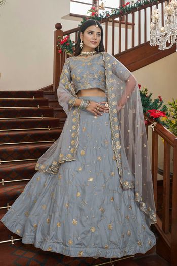 Art Silk Semi Stitched Designer Lehenga Choli LD05730112