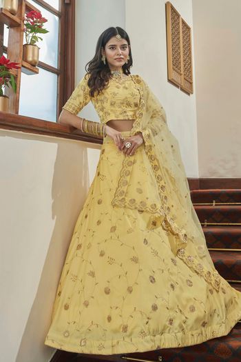 Art Silk Semi Stitched Designer Lehenga Choli LD05730109