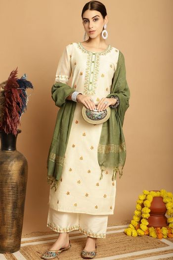 Chanderi Stitched Kurti Sets KR04784516