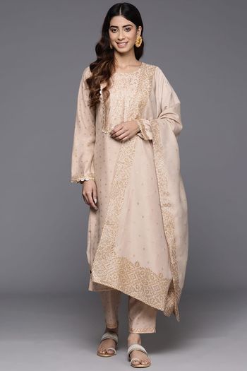 Chanderi Stitched Kurti Sets KR04784537