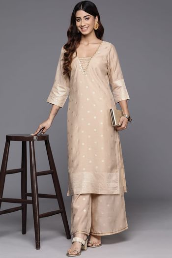 Chanderi Stitched Kurti Sets KR04784538