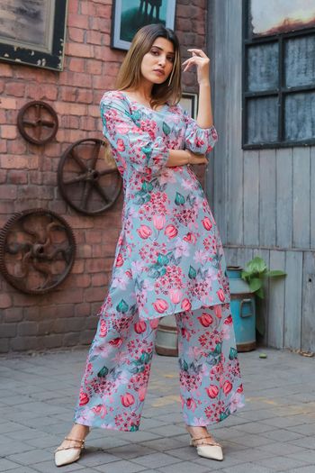 Cotton Digital Print Stitched Co-Ord Set WW05730273