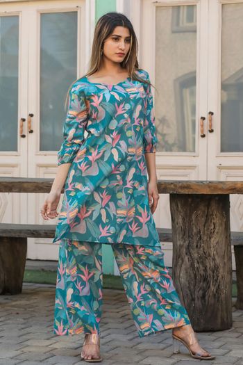 Cotton Digital Print Stitched Co-Ord Set WW05730283