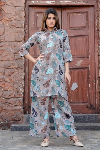 Cotton Digital Print Stitched Co-Ord Set WW05730289