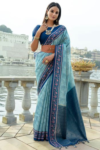 Cotton Silk Floral Printed Saree SR05800353