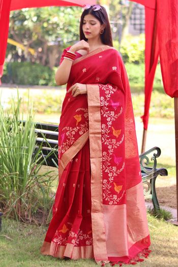 Cotton Silk Thread Woven Saree SR05800350