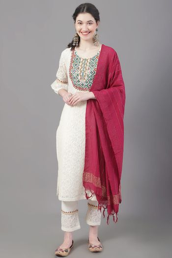 Cotton Stitched Kurti Sets KR04784494