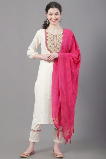 Cotton Stitched Kurti Sets KR04784495