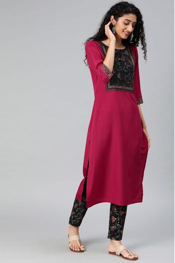 Crepe Stitched Solid Kurti KR04511931