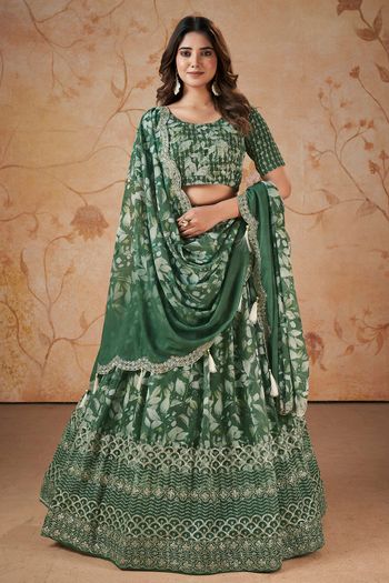 Faux Georgette Semi Stitched Designer Lehenga Choli LD05730145