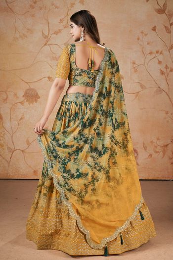 Faux Georgette Semi Stitched Designer Lehenga Choli LD05730141