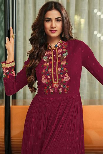 Georgette Semi Stitched Anarkali Suit SM04370475