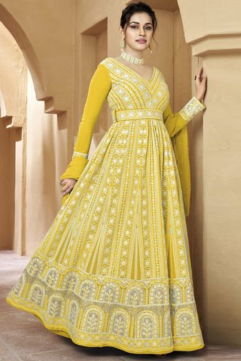 Georgette Semi Stitched Anarkali Suit SM04370479