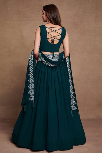 Georgette Semi Stitched Designer Lehenga Choli LD05730135