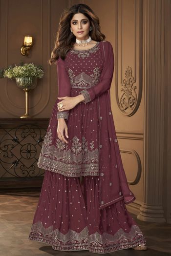 Georgette Semi Stitched Sharara Suit SS04370467