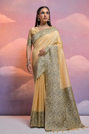 Handloom Raw Silk Handloom Woven Saree SR05800487